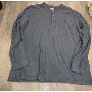 Foundry Men's 2 Button Shirt Grey Long Sleeve XLT‎